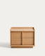 Onix bedside table, 2 drawers, oak veneer in a natural tone finish, 60 x 47 cm FSC Mix Credit
