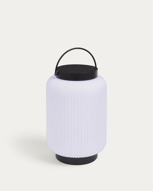 Verona outdoor table lamp in polythene and metal with black finish