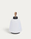 Udiya outdoor table lamp in polythene and metal with a black finish