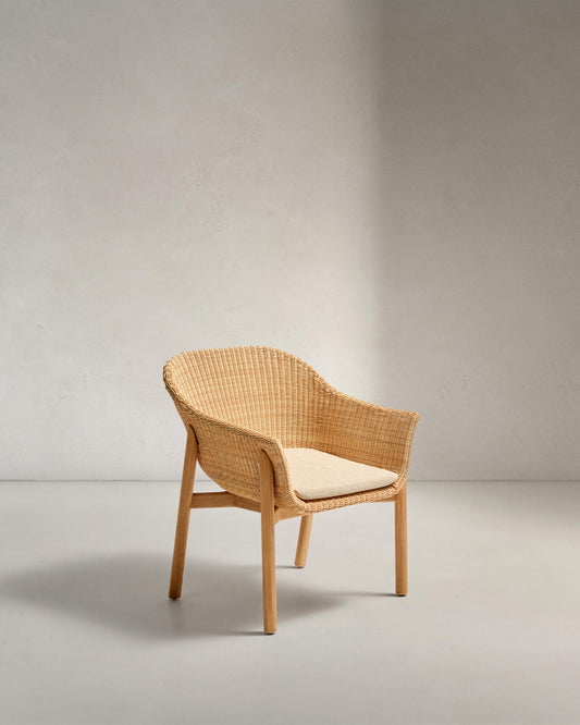 Galea chair in FSC 100% solid teak wood and synthetic rattan