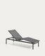 Stackable sun lounger Lesina in graphite aluminium and grey texteline