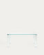 Adularia table in clear tempered glass 160 x 90cm