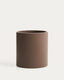 Aiguablava brown cement planter Ø 52cm