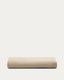 Taupe linen and cotton Jaira headboard cover for a bed up to 160 cm