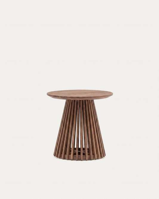 Jeanette round solid teak wood side table, Ø 50 cm