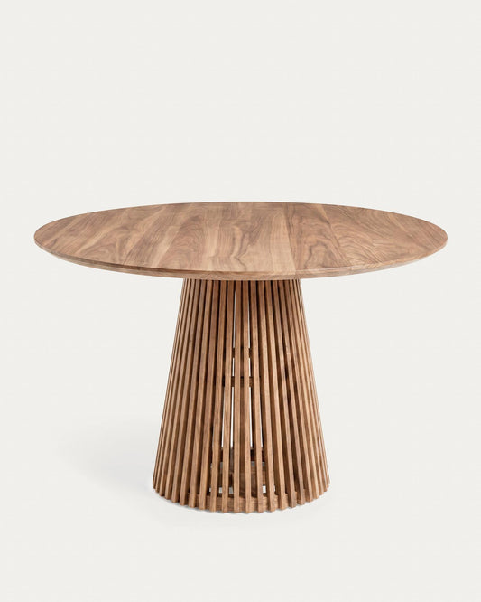 Jeanette round solid teak wood table, Ø 120 cm