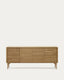 Lenon oak wood and veneer sideboard with 3 doors & 3 drawers, 200 x 86 cm FSC MIX Credit