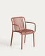 Isabellini stackable outdoor chair in terracotta