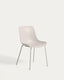Altea beige chair with beige-finished steel legs