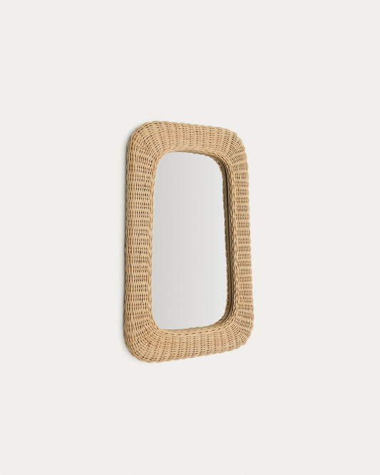 Zilna rattan mirror 38 x 59cm