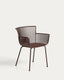 Surpika outdoor chair with brown steel legs