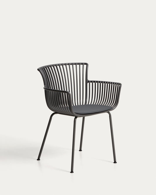Surpika outdoor chair with graphite steel legs