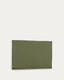 Tanit headboard with removable green linen cover for a bed up to 160 cm