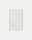 Klis white linen picture with geometric shapes, 60 x 90 cm