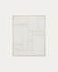 Klis white linen picture with geometric shapes, 80 x 100 cm