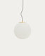 Brisia metal ceiling lamp with brushed brass finish and 1 frosted glass ball Ø50cm
