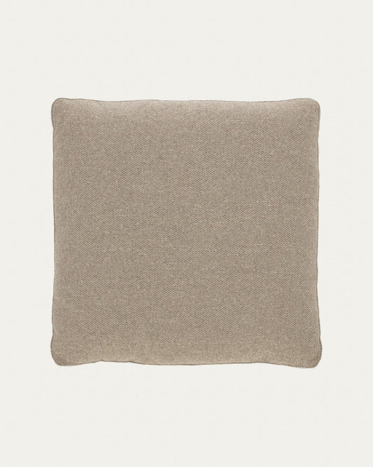Blok beige chenille cushion 60 x 60cm