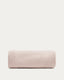 Kaeli footrest cover in pink bouclé Ø 120 cm