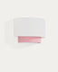 Bianella cotton and pink corduroy wall light Ø 40cm