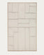 Klis white linen picture with geometric shapes, 120 x 200 cm