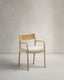 Falconera chair with a removable cover in solid oak wood with natural finish FSC Mix Credit
