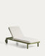 Kionia green aluminium sun lounger.