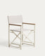 Tisno outdoor folding chair in ecru aluminium and ecru texteline