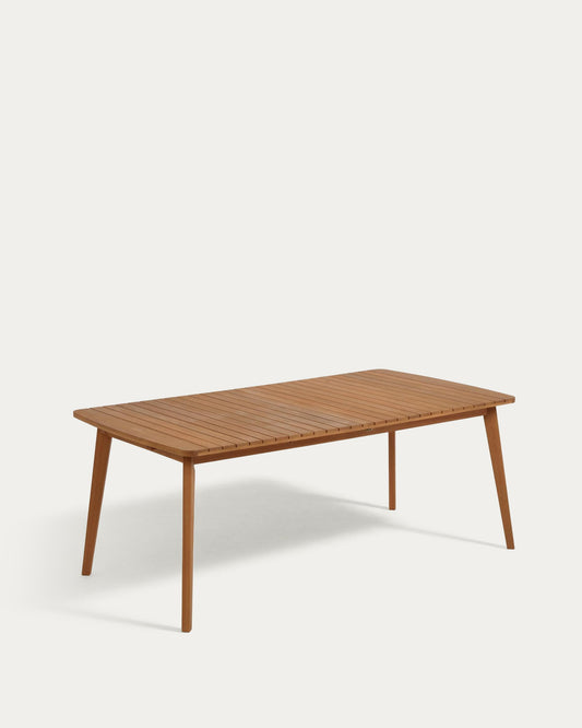 Hanzel extendable garden table in solid eucalyptus, 183 (240) x 100 cm FSC 100%