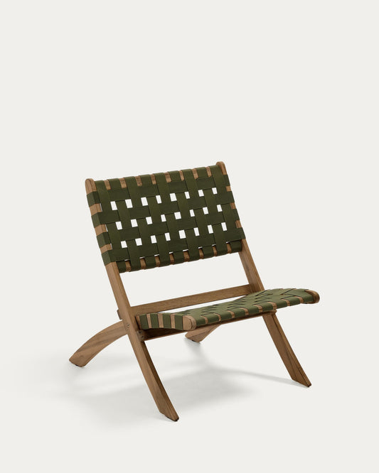 FSC 100% green cord and solid acacia wood Chabeli folding chair