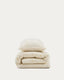 Dorani duvet cover and pillowcase set in double-gauze cotton with embroidery detail for convertible cot