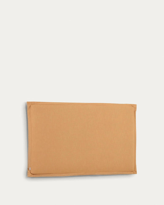 Tanit headboard with removable mustard linen cover for a bed up to 180 cm