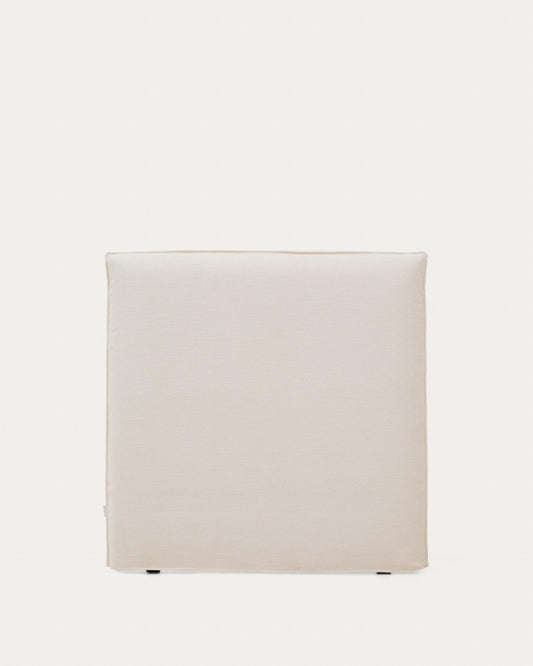 Jaira white chenille headboard with removable cover for beds up to 90cm FSC Mix Credit