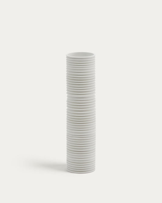 Sibone white ceramic vase, 11 cm