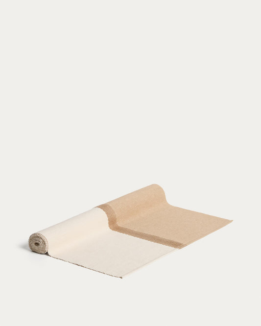 Tari 100% cotton beige table runner 50 x 150 cm
