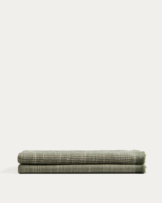 Sareli green wool blend blanket 130 x 170cm