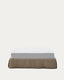 Jaira base with removable linen and cotton cover in taupe for a 150 x 190 cm mattress