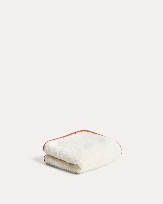 Sedora 100% cotton towel with orange contrast detail 30 x 50cm