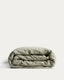 Sirale 100% cotton sateen duvet cover with washed green finish for 90cm bed