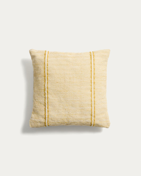 Drati yellow 100% PET cushion cover 45 x 45 cm