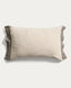 Disea beige linen cushion cover with black striped detail 40 x 60 cm
