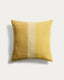 Nurei yellow cotton and linen cushion cover 50 x 50cm