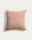 Nerel orange cotton and linen jacquard cushion cover 50 x 50cm