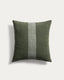 Nurei green cotton and linen cushion cover 50 x 50cm