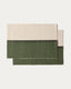 Tari set of 2 green 100% cotton placemats 35 x 50 cm