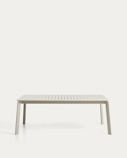 Brela extendable table in natural aluminium 205(287) x 100 cm