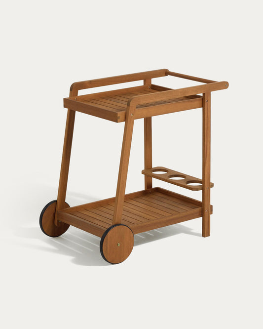 Felisa solid acacia hostess trolley FSC 100%