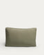 Sirale 100% cotton sateen pillowcase with washed green finish 45 x 110cm
