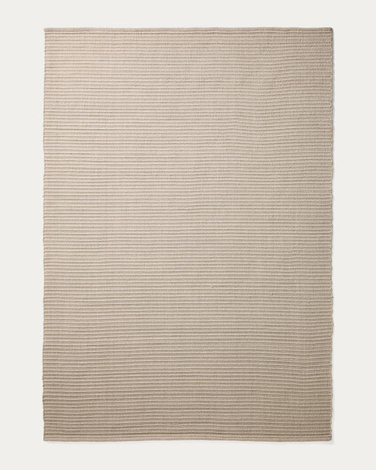 Ardelia ecru synthetic fibre rug 160 x 230cm