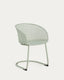 Tenaro green plastic outdoor chair with steel structure