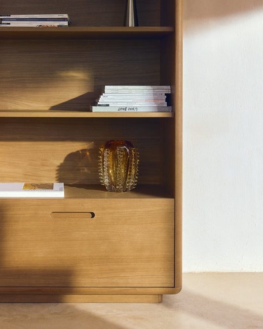 Nicora orange glass vase 23cm